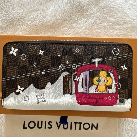 💙 Louis Vuitton Vivienne Holiday Damier Zippy Long Wallet Limited Edition 2019❄️ - Picture 11 of 15